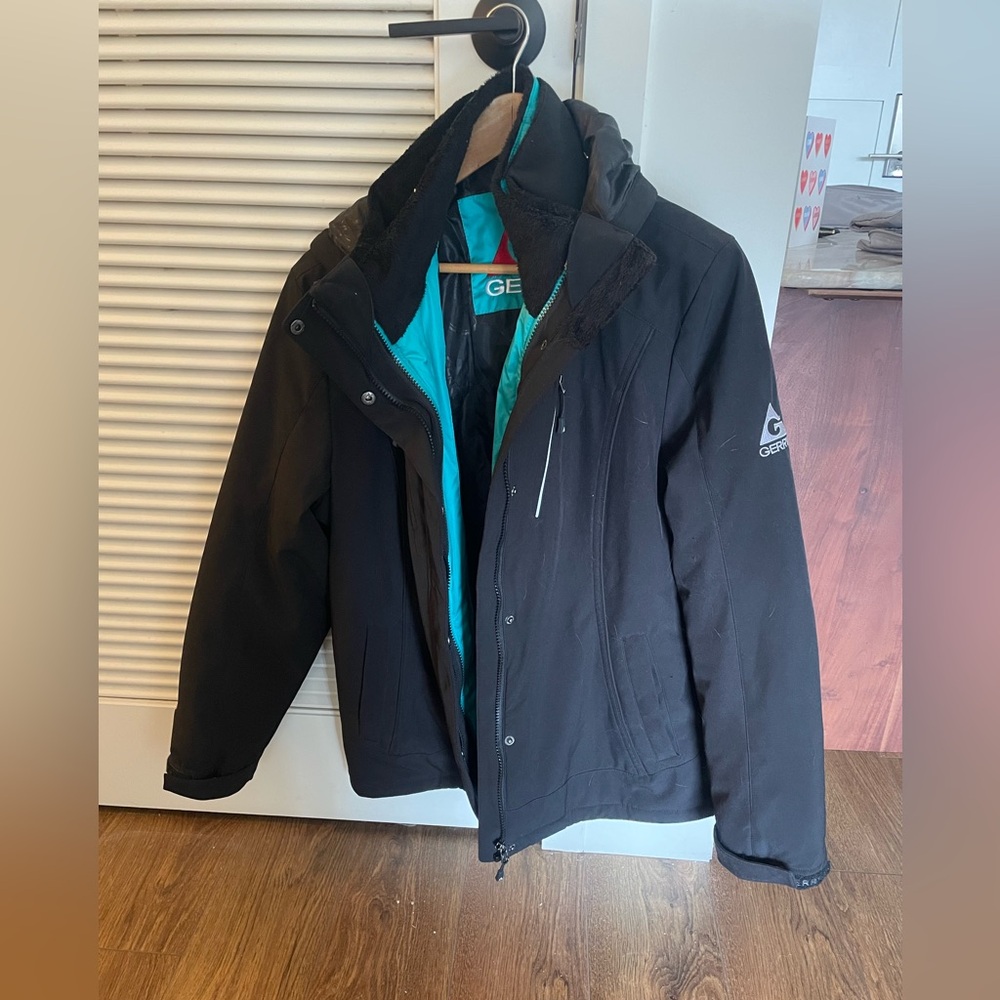 Black Womens Ski Jacket - Sz L